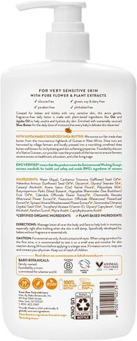 BABO Botanicals Sensitive Baby Fragrance-Free Daily Hydrating Baby Lotion - Shea Butter & Jojoba Oil - for Body & face - for Babies, Kids & Adults with Sensitive Skin - EWG Verified - Vegan in Kuwait