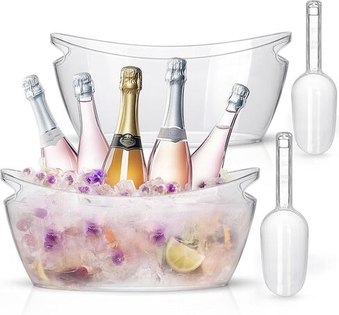 4PCS Galvanized Tub 4 Gallon with Carry Ice Bucket Large Metail Drink Buckets for Parties Beer Drink Storage Coller Ice Tub for Mimosa Bar Supplies in Saudi Arabia