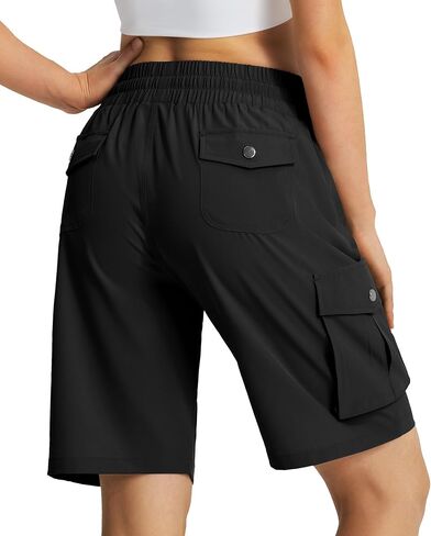 Women's 9" Hiking Cargo Shorts Quick Dry Lightweight Summer Shorts for Camping Travel Golf 6 Pockets in Saudi Arabia