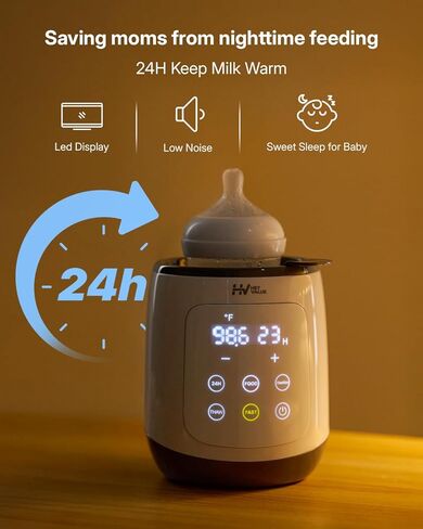 Bottle Warmer, 10-in-1 Fast Baby Bottle Warmer for Breastmilk or Formula with Timer, IMD LED Display, Accurate Temperature Control, Automatic Shut-Off, BPA-Free, Bottle Warmers for All Bottles (Pink) in Kuwait