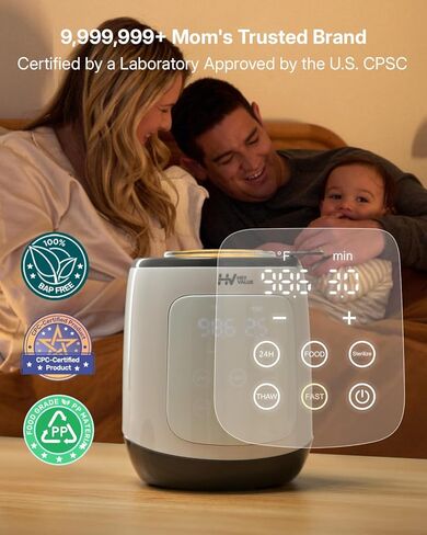 Bottle Warmer, 10-in-1 Fast Baby Bottle Warmer for Breastmilk or Formula with Timer, IMD LED Display, Accurate Temperature Control, Automatic Shut-Off, BPA-Free, Bottle Warmers for All Bottles (Pink) in Kuwait