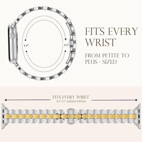 SNBLK Compatible with Apple Watch Bands for Women: 40mm 41mm 42mm 38mm 44mm 45mm 46mm 49mm - Metal Stainless Steel Dressy Strap for iWatch Bands Series 10 9 8 7 6 5 4 3 2 1 SE in Kuwait