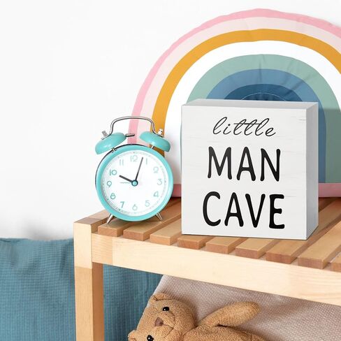 JXREQ Nursery Kids Room Desk Decor, Where The Wild Ones Play Sign Table Decor Wood Box Sign, Colorful Play Room Toddler Kids Room Decorations, 5x5 Inch in Saudi Arabia