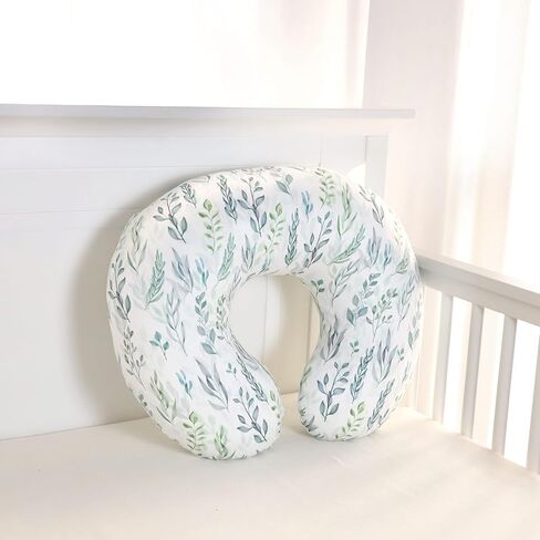 Nursing Pillow Cover Stretchy Removable Cover for Breastfeeding Pillows, Ultra Soft Comfortable Slipcover for Baby Girl and Boy, Green Leaf in Kuwait