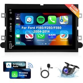 [8 Core 4G + 64G] Radio For Ford F150/F250/F350 2004-2014 مع Carplay/Android Auto ، 7 بوصة Android 13 IPS ، ستيريو شاشة الشاشة