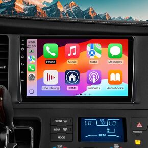 2+32G Android 12 Double Din Car Stereo for Toyota Sienna 2015-2018 with 9 Inch Touchscreen Radio Built-in Wireless Carplay/Android Auto/GPS/Bluetooth/FM/AUX-in/Steering Wheel Controls/Backup Camera