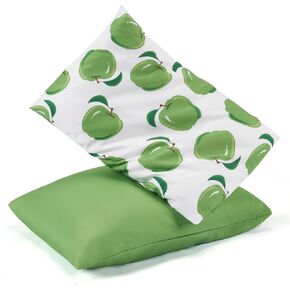 TILLYOU Toddler Pillowcase 2 Pack with Envelope Closure,13" x 18" Silky Soft Microfiber Travel Kids Pillowcase for Boys and Girls,Aqua Blue