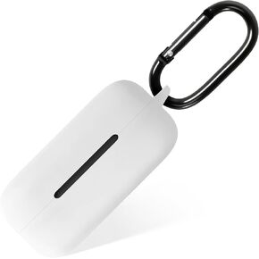 Geiomoo Silicone Case for Sony WF-C510, Soft Flexible Scratch Resistant Protective Cover with Carabiner (Black)