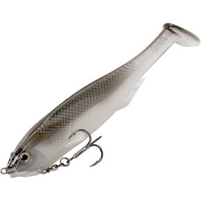 Strike King (FCS475-151) Final Copy Fishing Lure, Pre-Rigged Soft Plastic Swimbait, Free-Swinging Size 4 Treble Hook, Belly Magnetic Hook Keeper, 4 3/4-Inches, 7/8-Ounce, Ghost Shad