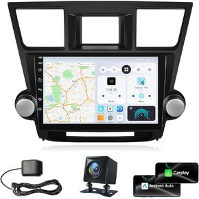 Car Radio Stereo for Toyota Highlander 2008-2013 : 5G WiFi 8 Core 4+32G Wireless CarPlay Android 13-1080P Backup Camera 1280 * 800 HD 10" Touchscreen 36EQ - GPS Mirror Link Bluetooth FM DSP SWC RDS