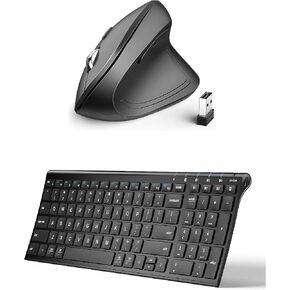 iClever BK10 Bluetooth Keyboard, Wireless Bluetooth Keyboard, Rechargeable Bluetooth 5.1 Multi Device Keyboard with Number Pad Full Size Stable Connection for Mac, Windows, iOS, Android, Laptop