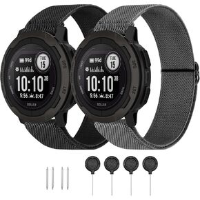 Elastic Nylon Band Compatible with Garmin Instinct 2X Watch,26mm Soft Replacement Strap for Garmin Fenix 8 51mm/7X/6X Pro/5X/Instinct 3 50mm/epix Pro 51mm/Enduro 3/2/1/Quatix 7 Men Women