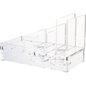 russell+hazel Acrylic Tech Collator, Charging Station for Phone, Tablets and Earbuds, Desk Accessories, 8" x 4" x 5"