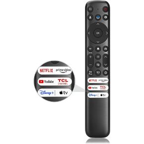 استبدال التحكم عن بُعد لـ TCL Google TV Smart TVS (بدون وظيفة صوت) ، متوافقة مع TCL Q550G Q670G Q670G Q750G QM850G FHD HDR LED UHD QLED S370G S450G S470G S550G