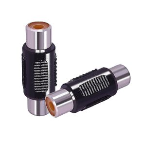 2pcs RCA Female to Female Coupler RCA Barrel Adapter for Extension AV/TV Audio Video Cable S/PDIF, Subwoofer, Phono, Composite, Component, Amplifier