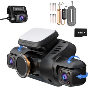 V8PLUS Dash Cam with 11.5ft Type-C Hardwire Kit for 24H Parking Mode