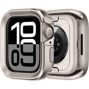 2 in 1 Metal Case Compatible with Apple Watch Ultra 2/Ultra 49mm Case, Rugged Protective Bumper with Shockproof Silicone Cover for iWatch 49mm (Black)