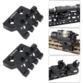 2 Sets Compatible fits MMlocks/KKeymod 45 Degree Offset Light/Optic Rail Mount Accessories for MMlocks/KKeymod System