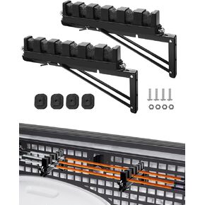 Truck Fishing Rod Holder, Foldable Truck Rod Holder, Can Hold 6 Fishing Rods, Contains 4 Mounting Blocks, Screws, Nuts, Fit for Truck Molle Panel