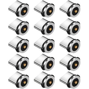 Angoily USB C Magnetic Adapter, 15PCS Magnetic Charging Cable Chargers Adapter Blindscharger Connecteur Rotating Magnetic Phone Adapter Tip Phone Accessories Tip Head for Type C Aluminum