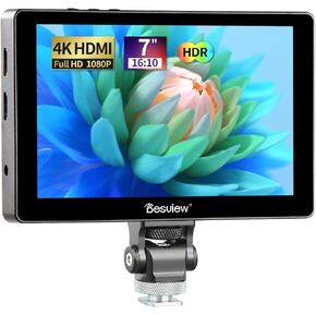Desview R705 Camera Field Monitor, 7 inch Touch Screen Field Full HD 1920x1200IPS 4K HDMI with 3D LUT Waveform Peaking Focus Assist Video for DSLR