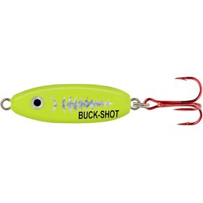 Northland Tackle Buck-Shot Rattle Spoon / 1.75" / 3/8 OZ - #6 HK/Super-GLO EXO Chartreuse