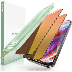 2 PACK for iPhone 16 Privacy Screen Protector 6.3Inch, Colorful Gradient Anti Spy, 10s Auto Dust-Elimination Installation, 9H Tempered Glass, Full Edge Coverage