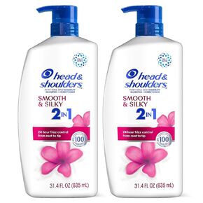 Head and Shoulders Shampoo and Conditioner 2 in 1, Anti Dandruff Treatment & Scalp Care, Classic Clean Scent, for All Hair Types including Color Treated, Curly or Textured Hair, 32.1 fl oz, Twin Pack