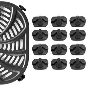 Air Fryer Rubber Bumper for Gourmia 4QT 5QT 6QT 7QT 8QT Air Fryer Oven, 12 PCS Silicone Air Fryer Rubber Feet Replacement Parts Tabs Tips Accessories for Gourmia(12pcs (0.6"*0.9"*0.63"))