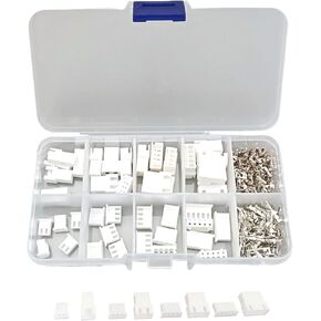 JST XH 2.54mm Pitch Male Female Housing 2 3 4 5 Pin Connectors Socket Plugs with Terminals Compatible XH2.54mm Connector Kit