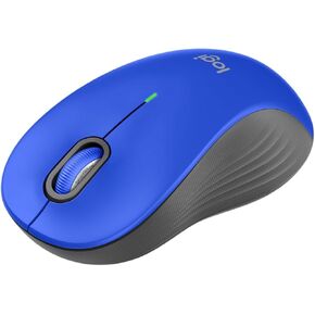 Logitech - Signature M550 L Full Size Bluetooth Ambidextrous Mouse with Silent Clicks - Wireless - Blue (Renewed)