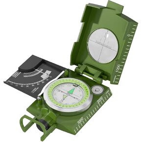 Precision Professional Military Compass, Map Operation, Scale, Ranging, Waterproof and Wear-Resistant, Suitable for Geological Exploration, Field Hunting, Outdoor Travelling.