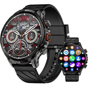 LOKMAT 4G Android Smartwatch Phone Call, 1.85'' HD Screen 3GB+32GB Smart Watch for Men Women, 1100mAh Sports Fitness Activity Tracker Watch with GPS NFC WiFi Camera