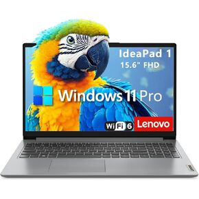 Lenovo IdeaPad 1 Laptop Computer for Business and Student, 15.6" FHD Display, Intel Dual Core Processor, 32GB DDR4 RAM, 1TB PCIe SSD, WiFi 6, Bluetooth 5.2, Type-C, Grey, Windows 11 Pro, AZ-XUT