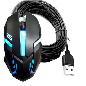 USB A 10FT Wired Mouse for Mac and Windows - 1600DPI Simple 3 Keys Wired Computer Mouse, Wired, Scroll Wheel Layout with Long Lines - Plug & Play for Laptops, PC Desktops, Laptops