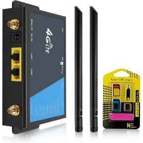 4G LTE Router [Detachable Antennas Version], Modem with SIM Card Slot Unlocked, Mobile Hotspot Support AT&T and T-Mobile, 2-Antenna Wireless Wi-Fi Router