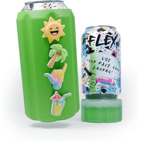 FITY Flex - Premium 2-in-1 Can Cooler for 12oz & 16oz Cans – Soft, Lightweight EVA Sleeve – Shoe Charm Compatible, Grippy Feel + Freezable Insert (Stargazer)