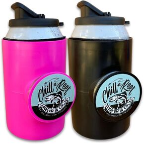 Chill-N-Reel His & Hers Duo: Fishing Can Cooler Combo Includes Highly Rated Pink and Black Beer Can Coolers for Fishing (from Shark Tank)