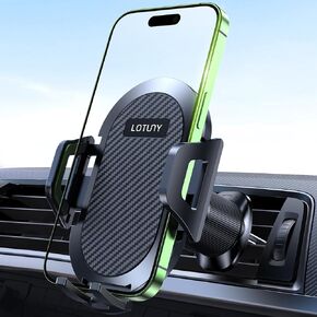 Car Phone Holder Mount, [Upgraded Vent Clip & Double Hook] Universal Phone Holders for Your Car, Hands Free Air Vent Cell Phone Car Mount Compatible with iPhone Samsung and All 4.0-7.0 inches