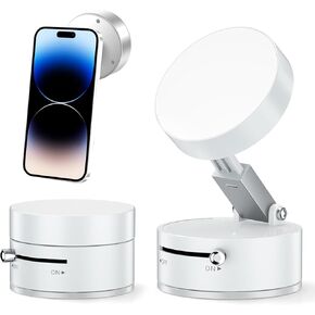 2025 New Vacuum Magnetic Suction Phone Mount for Car,Adjustable Foldable Portable Suction Cup Phone Mount,360 Degree Rotation Universal Car Phone Holder Magnetic for All Phones (Black)