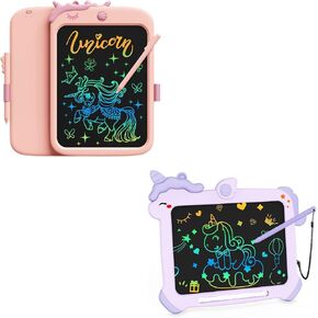 bravokids LCD Writing Tablet 8.5 Inch Toddler Doodle Board, Unicorn Toys Gifts for Girls - 10 Inch LCD Writing Tablet