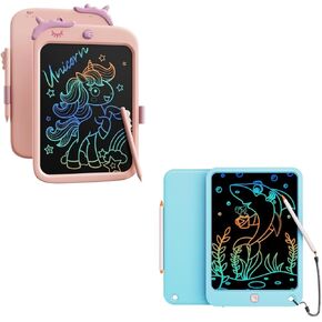 LCD Writing Tablet 10 Inch for Kids(Pink+Lake Blue)