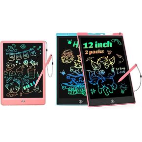 Drawing Board, 10 Inch LCD Writing Tablet + LCD Writing Tablet 12 Inch, Drawing Pads 2 Packs for Kids 3 4 5 6 Years Old