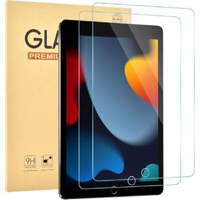 2 Pack Screen Protector for iPad 9th 8th 7th Generation 10.2 Inch,9H Hardness Tempered Glass Film for iPad 9 8 7 [2021/2020/2019],Case Friendly,Touch Sensitive,Anti-Scratch（Clear）