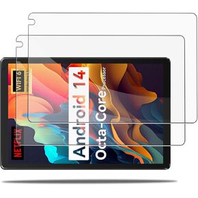 واقي الشاشة لـ URAO 10.1inch Android Tablet ، واقي أفلام زجاجي مقسّر ، الزجاج المقسّر HD ، صلابة 9H ، خدش ، مضاد للأصفر لـ URAO 10.1inch Tablet 2nd Generation 2024 [2 Pack]
