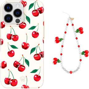 VELVET CAVIAR Phone Charm + iPhone 13 Pro Max Case (Bundle - Mon Cheri Cherry)