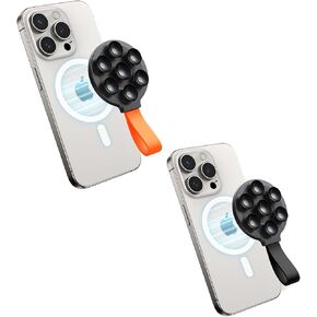 JOYROOM Magnetic Suction Cup Phone Mount, Silicone Suction Phone Case Grip Stand Holder for MagSafe, Hands-Free Mirror Shower Phone Holder Mount Fit iPhone 15 Pro Max, TikTok Creator|Videos|Selfies