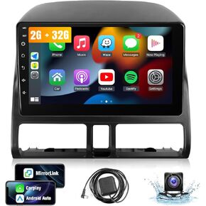 Car Stereo Radio for Honda CRV 2002 2003 2004 2005 2006 with Wireless Apple CarPlay Android Auto,9 Inch Touch Screen, Bluetooth,GPS,WiFi,SWC,Backup Camera
