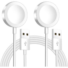 𝟐𝟎𝟐𝟓 𝐔𝐩𝐠𝐫𝐚𝐝𝐞𝐝 for Apple Watch Charger Magnetic Fast Charging Cable [Portable] Magnetic Wireless Charging Compatible with iWatch Series Ultra/10/9/8/7/6/SE/SE2/5/4-[3.3FT] USB+USB