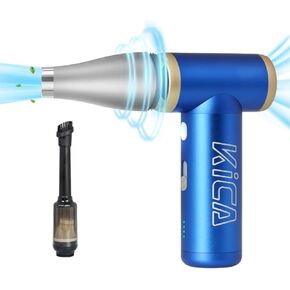 KiCA JetFan 2S Electric Air Duster with Vacuuming Accessory (Blue)